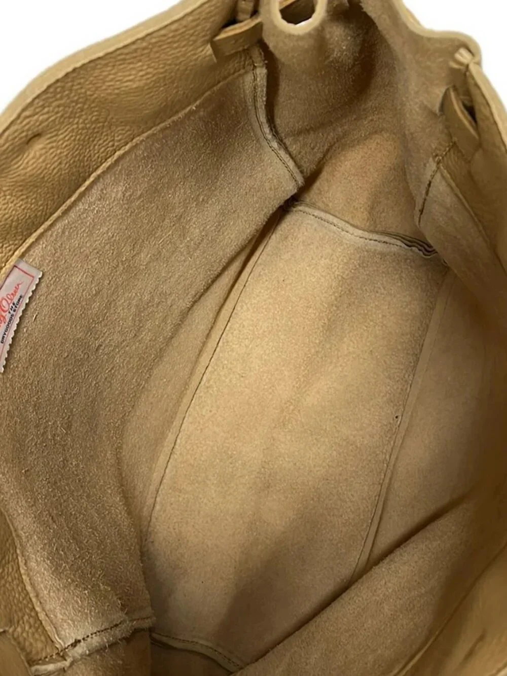 YOUNG&OLSEN Light Brown Leather Tote Bag
